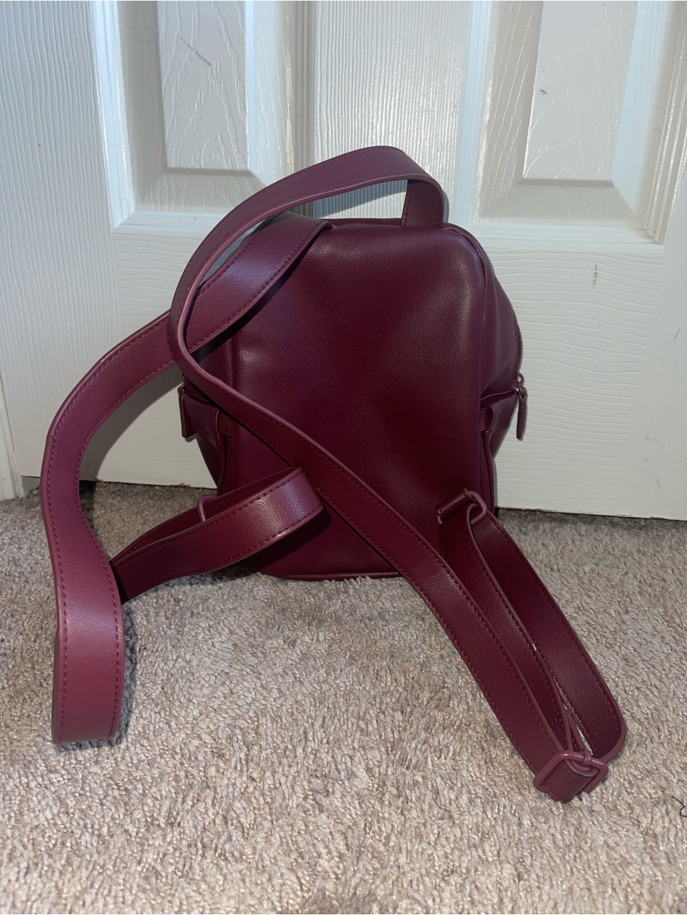 Beis Essential Mini Backpack in Burgundy - Picture 2 of 8